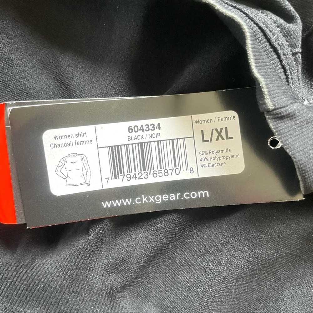 CKX Black Fitted Long Sleeve Thermal Top Base Layer - Picture 6 of 9